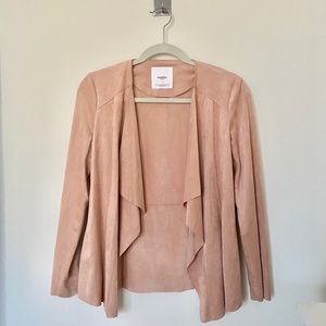 Mango Light Pink Suede Blazer